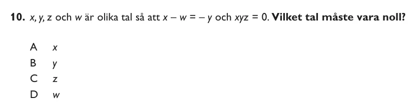 XYZ-uppgift 10 ur provhäftet